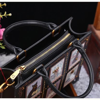 Bolso de mujer con ilustraciones de gato