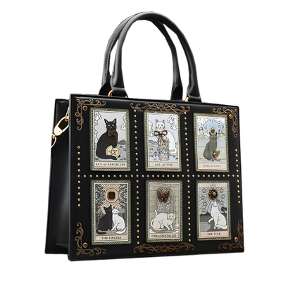 Bolso de mujer con ilustraciones de gato