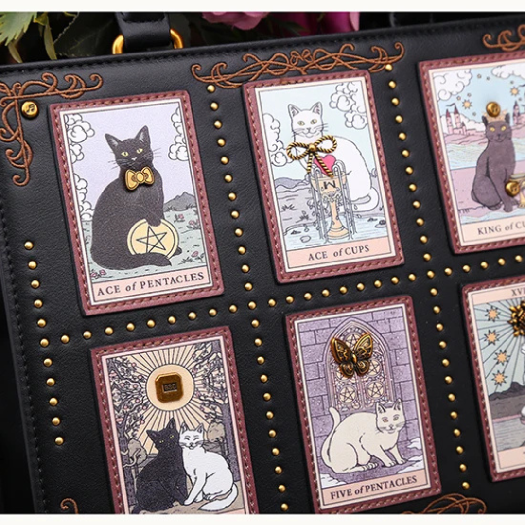 Bolso de mujer con ilustraciones de gato