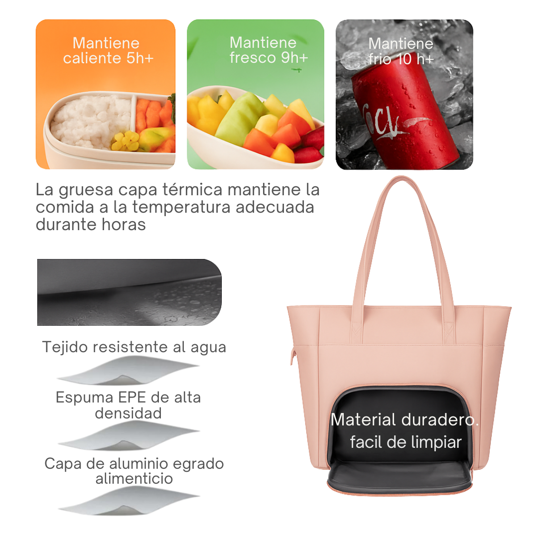 Bolso de mujer con compartimiento térmico