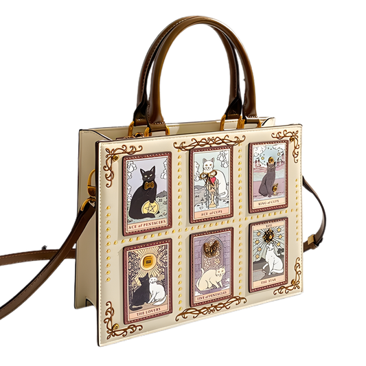 Bolso de mujer con ilustraciones de gato